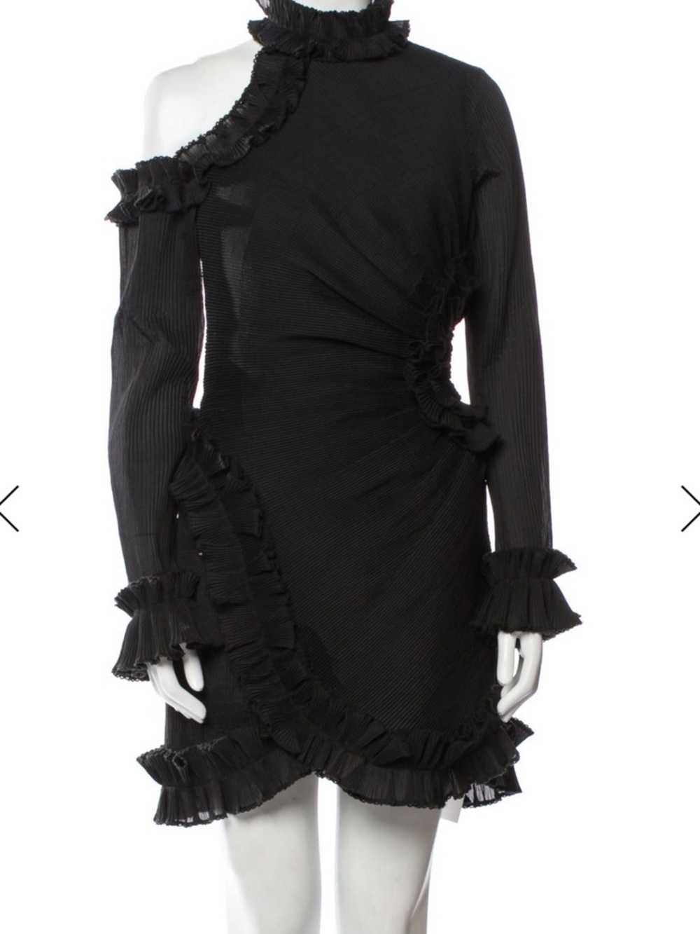 Zimmermann Black Cut Out Ruffle Dress
